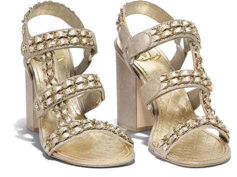 chanel gladiator sandals 2021|white and gold Chanel sandals.